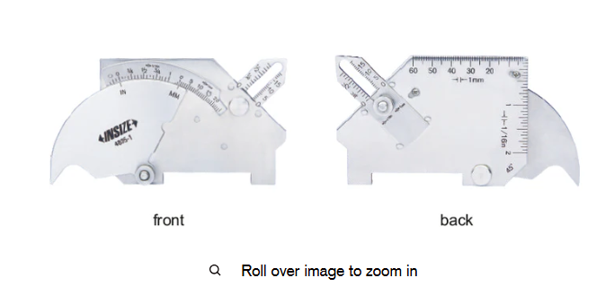 FILLET WELDING GAUGE 4835-1 INSIZE MAKE