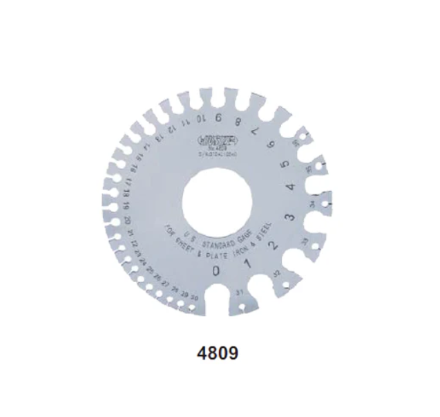 U.S. STANDARD SHEET METAL GAUGE 4809 INSIZE MAKE