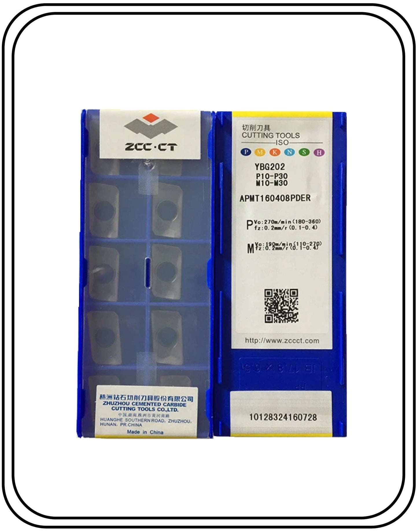 zccct APMT1604 Carbide Insert ybg 202/205 pack of 100