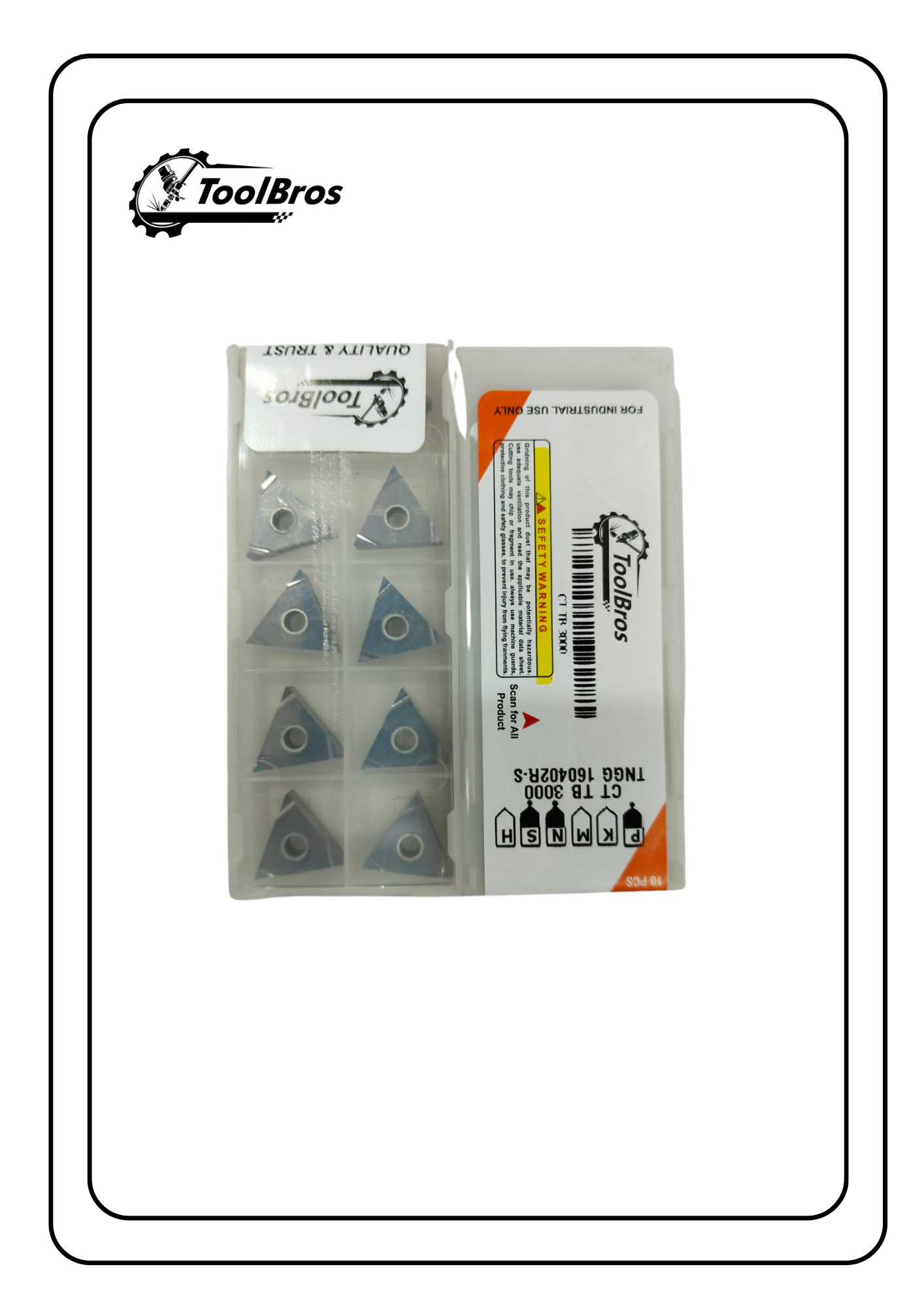 TNGG160402R-S Profile TB 3000Cermet insert for finishing pack of 10