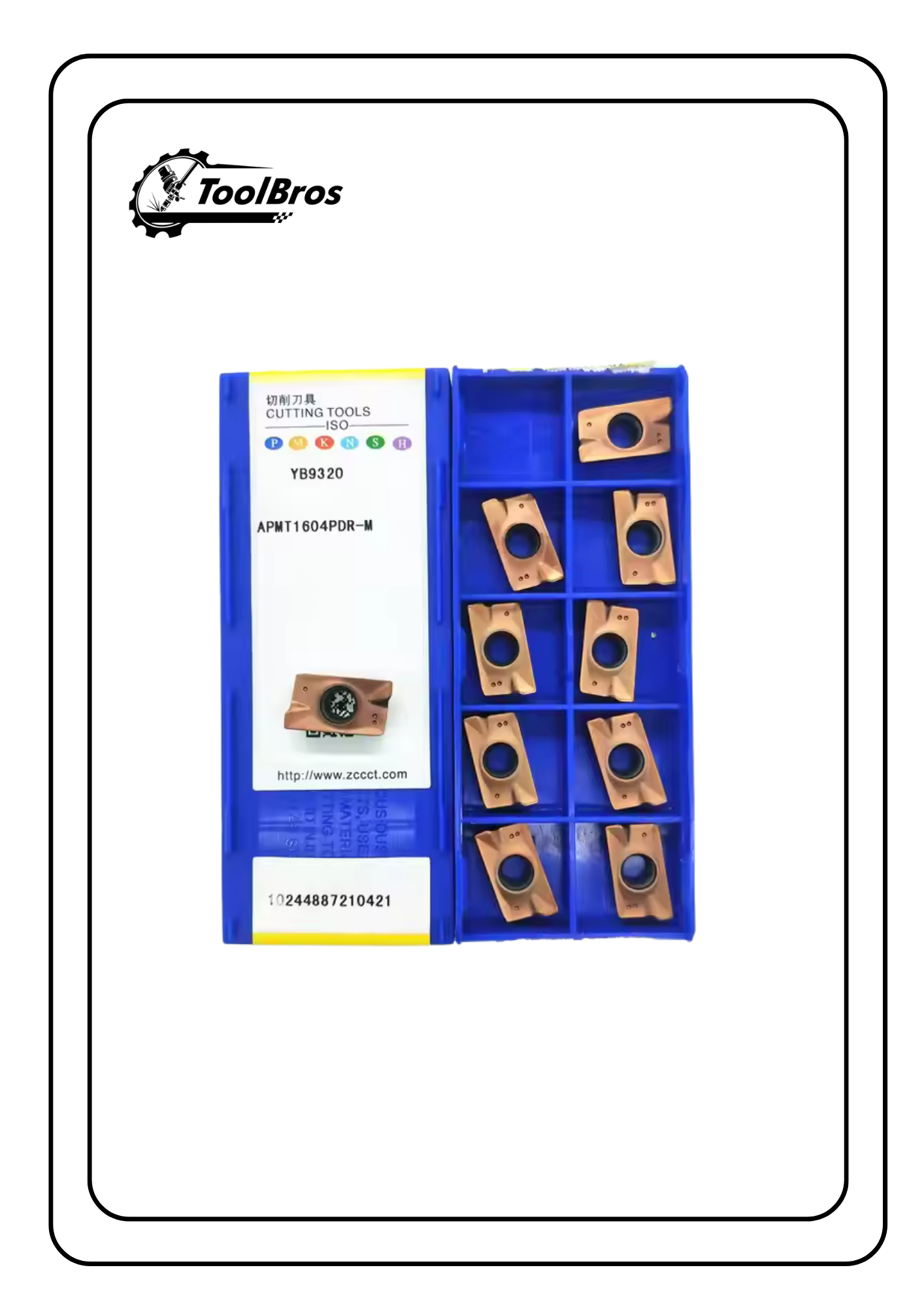 APMT1604 Carbide Insert ZCCCT YB9320 Grade pack of 10