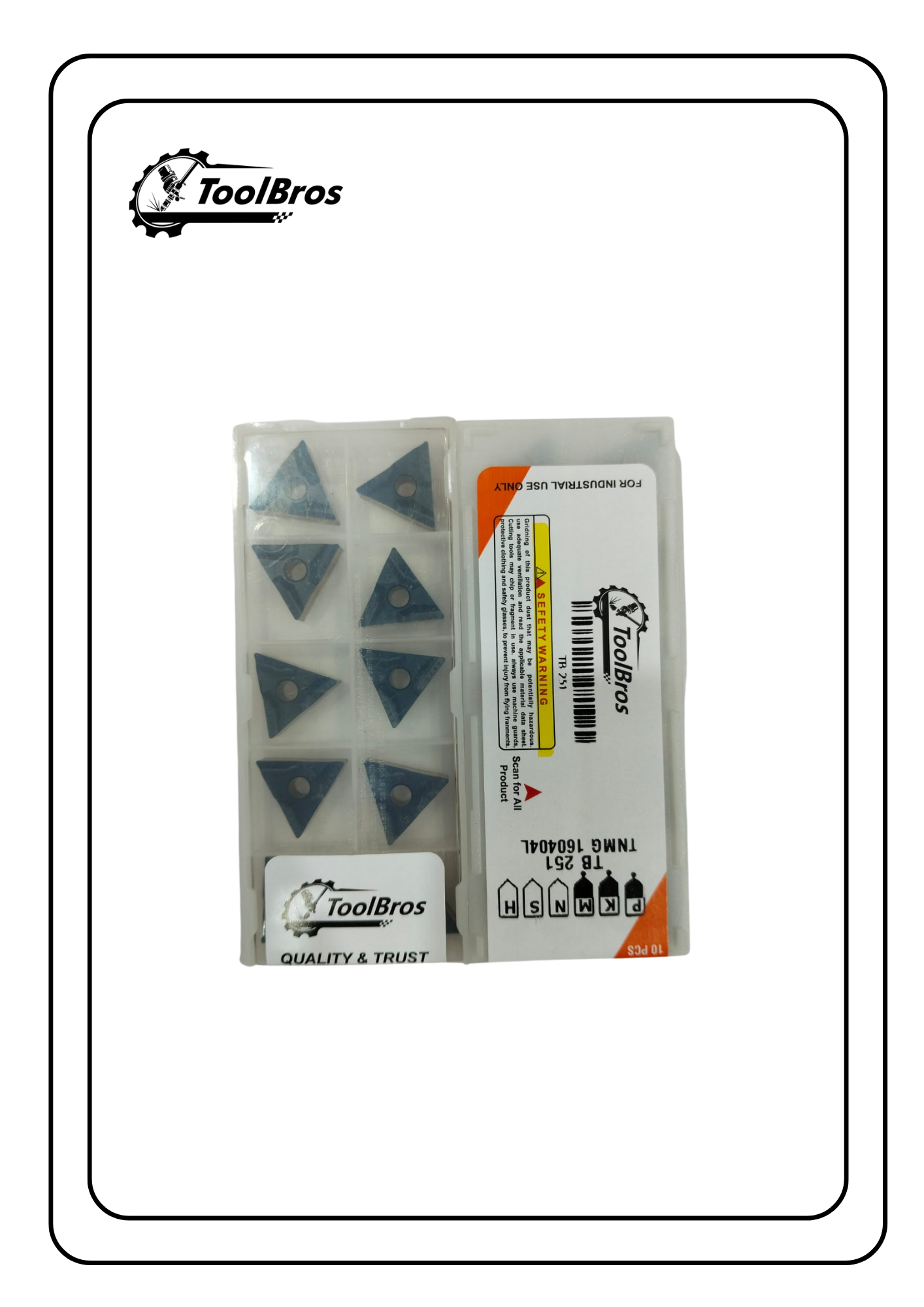 TNMG160404/08 Left hand edge pack of 10 pcs