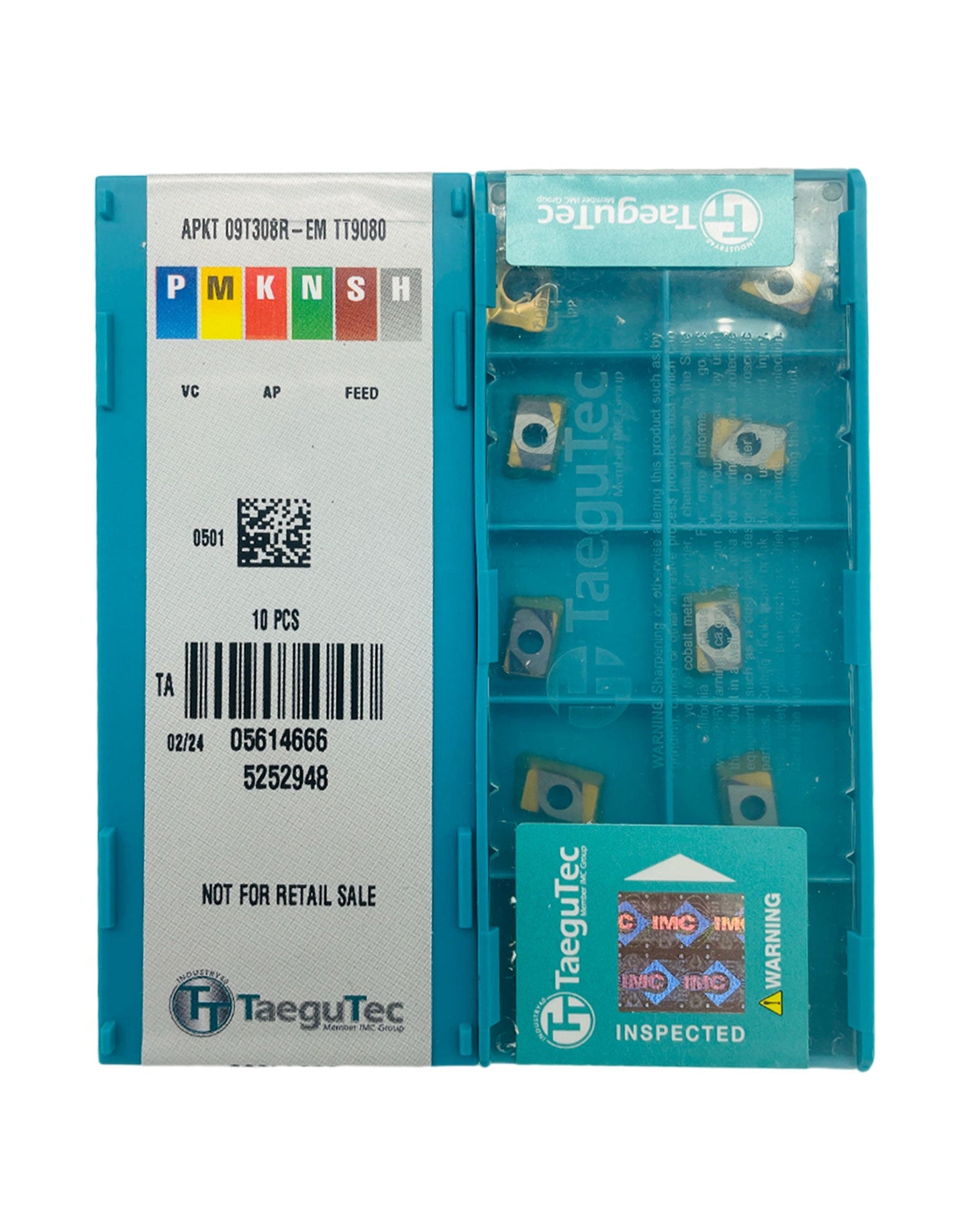 TaeguTec APKT09T308R EM TT9080 grade pack of 10