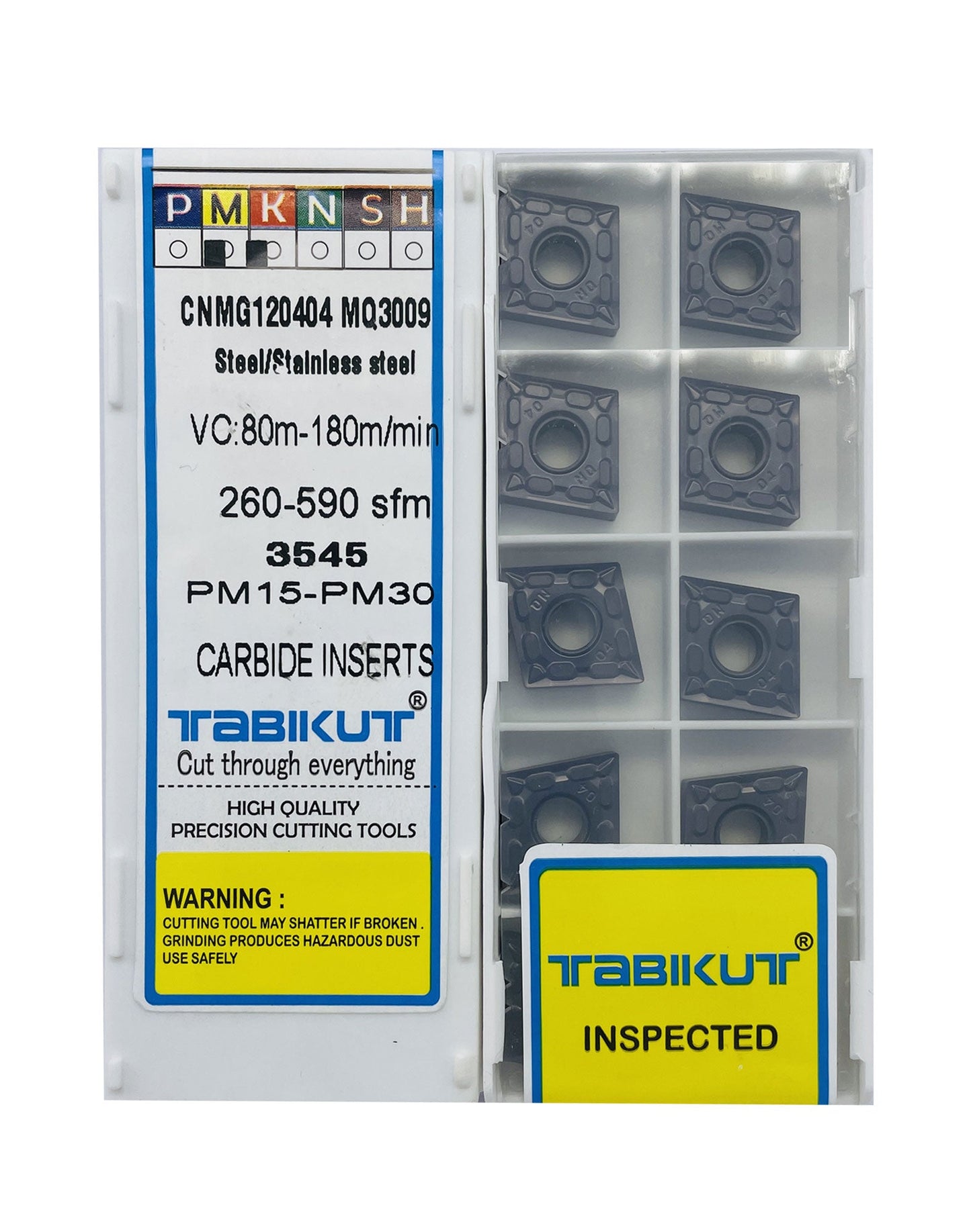 CNMG120404 -0.4 RADIUS Chipbreaker Insert Steel Grade Of Pack Of 10