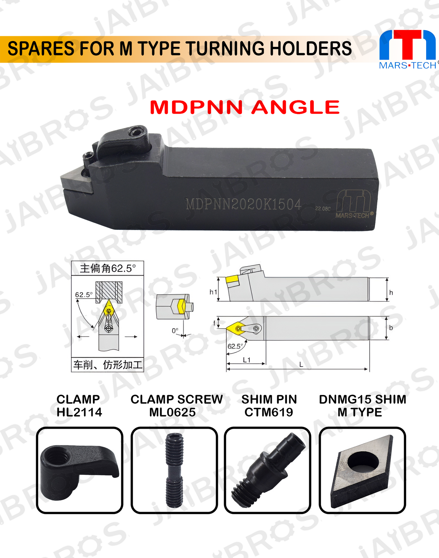 MDPNN -DNMG1506 neutral tool m type pack of 1