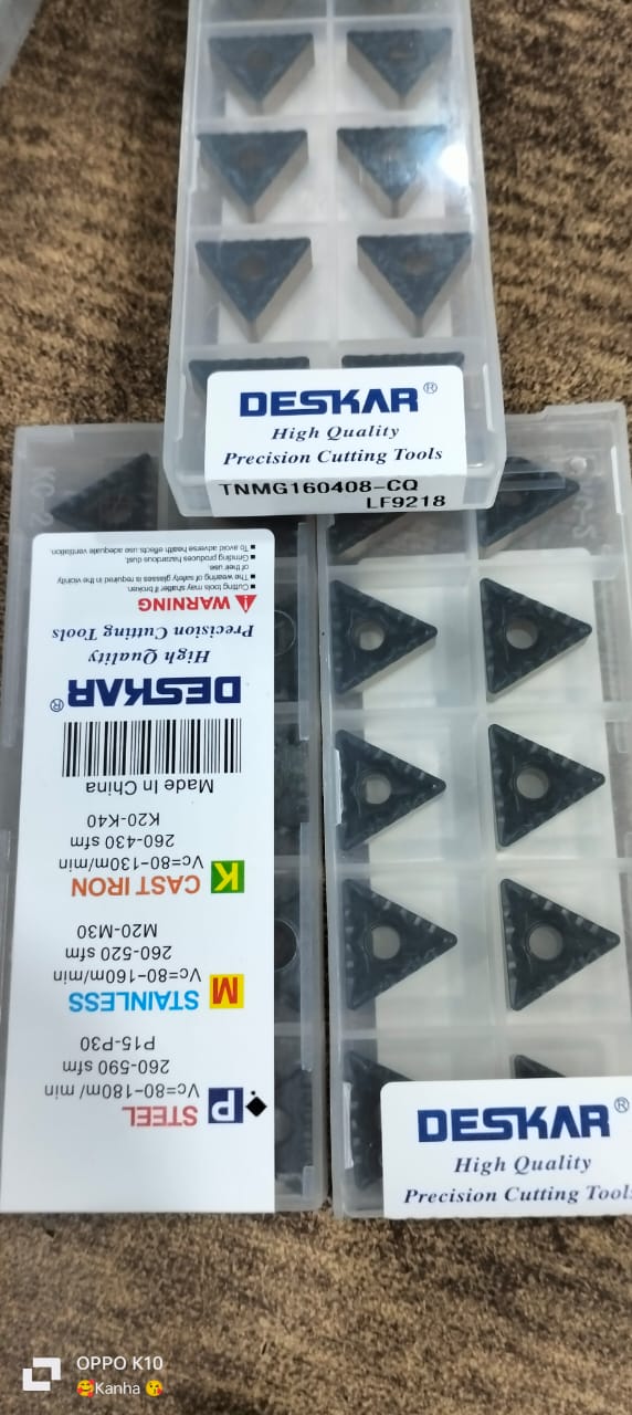 TNMG 160404/08/1.2 CQ LF9218 Deskar steel and stainless steel grade insert pack of 10 Pcs