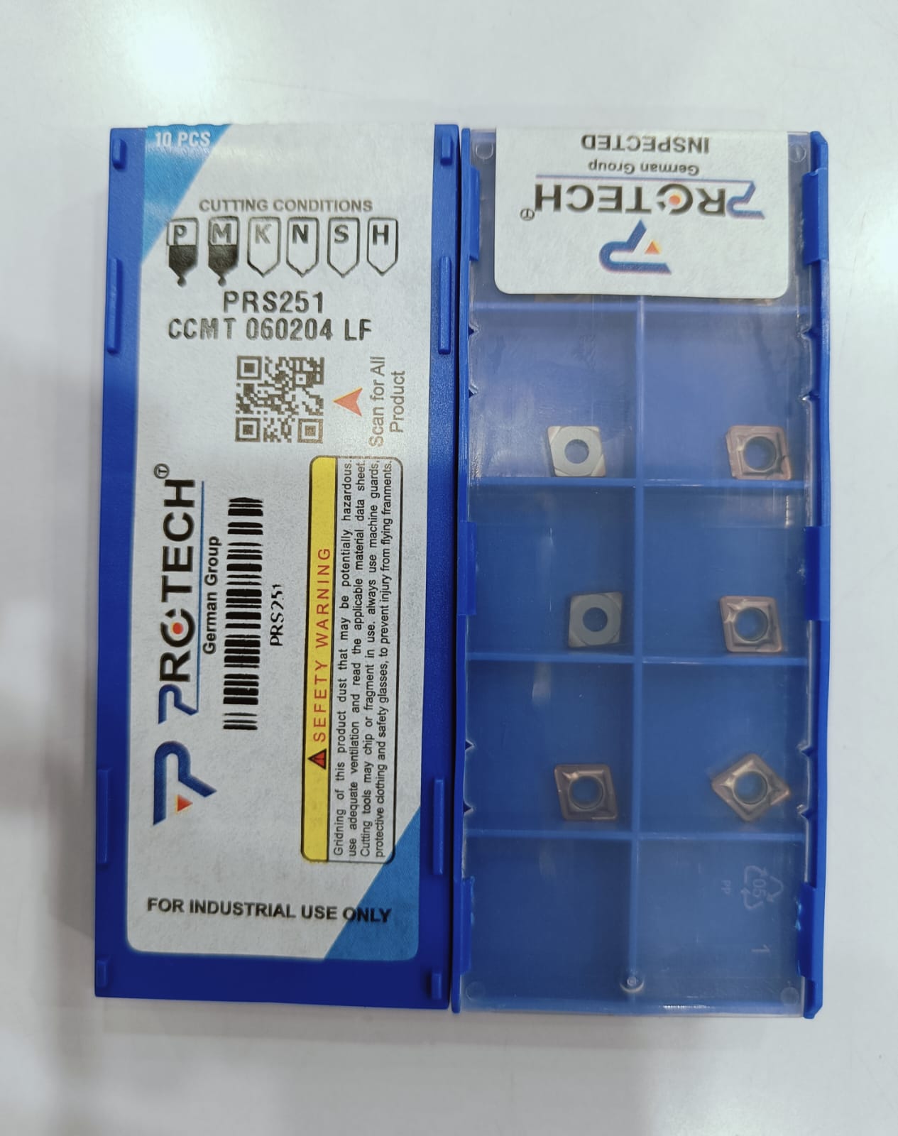 CCMT 060204 LF251 Carbide Insert For S.S Steel & MS GRADE Pack Of 10