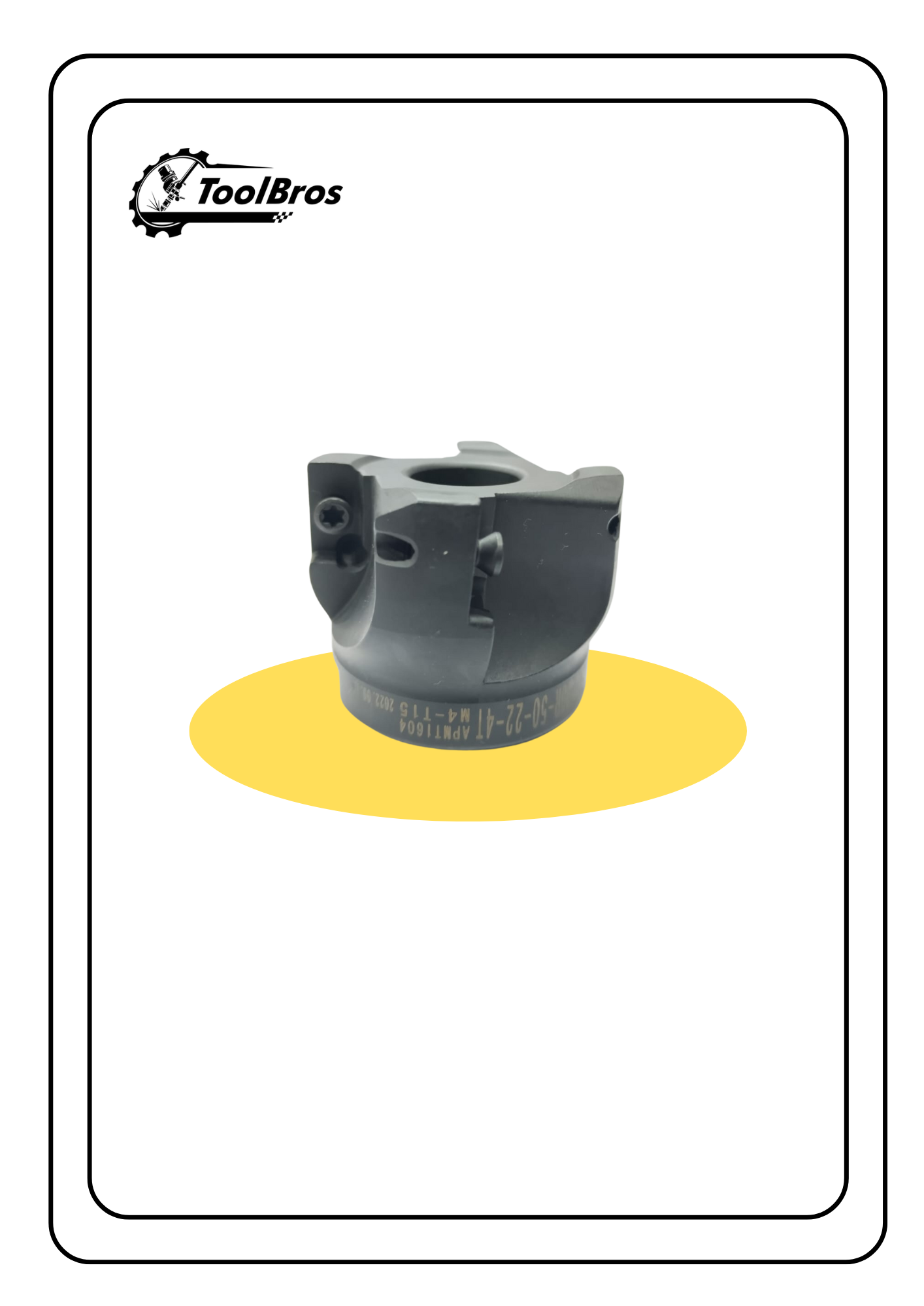 thumbnail image 2 of 63mm 4-Flute Face Mill Cutter Kit - KM12 63-22-4T With R8 FMB22 Arbor & 10 SEKT1204 Inserts 2 of 5