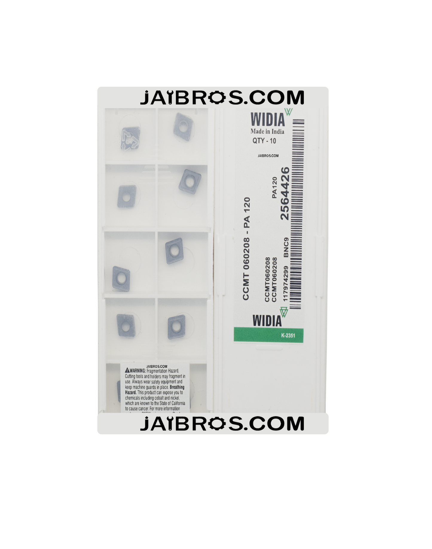 Widia ccmt60204/08 mr2500Pcarbide insert pack of 100