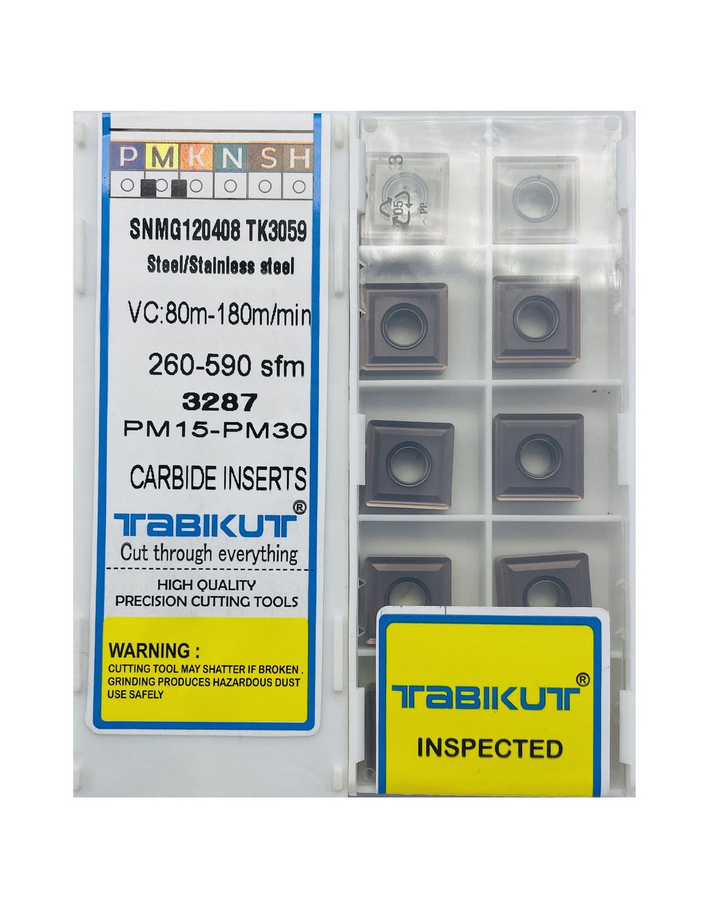 SNMG120408 TK3059 Chipbreaker Insert Steel Grade Of Pack Of 10