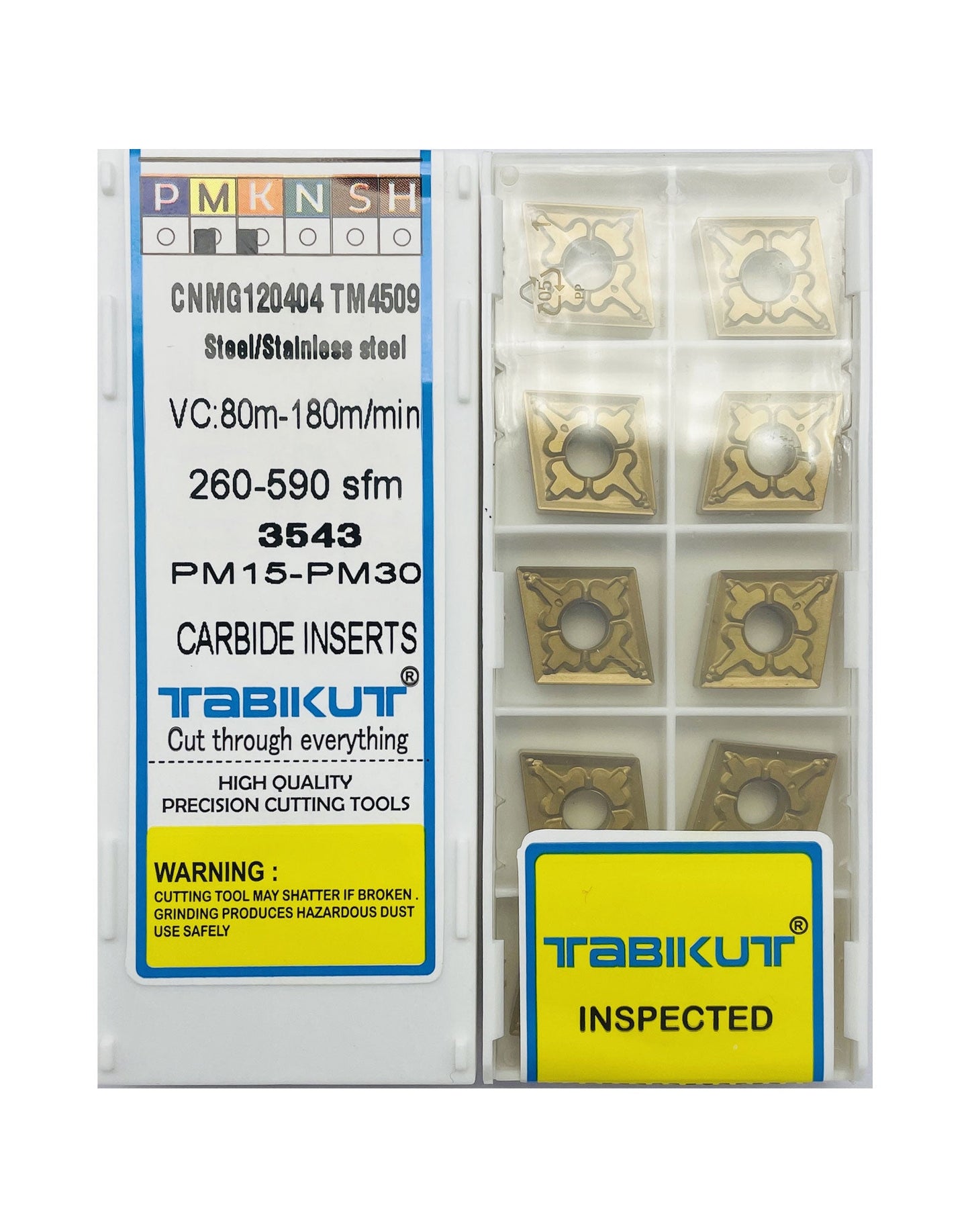 CNMG120404 -0.4 RADIUS Chipbreaker Insert Steel Grade Of Pack Of 10