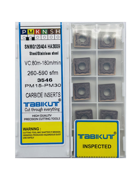 SNMG120404/08 HA/HS3009 Chipbreaker Insert Steel Grade Pack Of 10