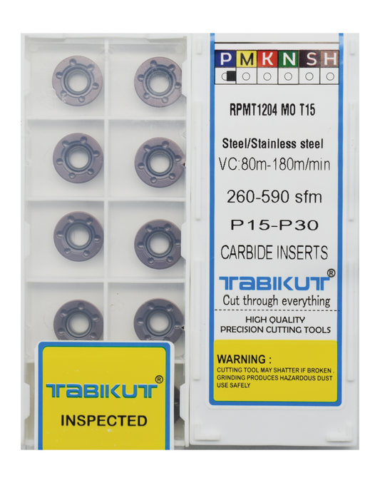 R6 Carbide Insert RPMT1204 T15 Grade pack of 100