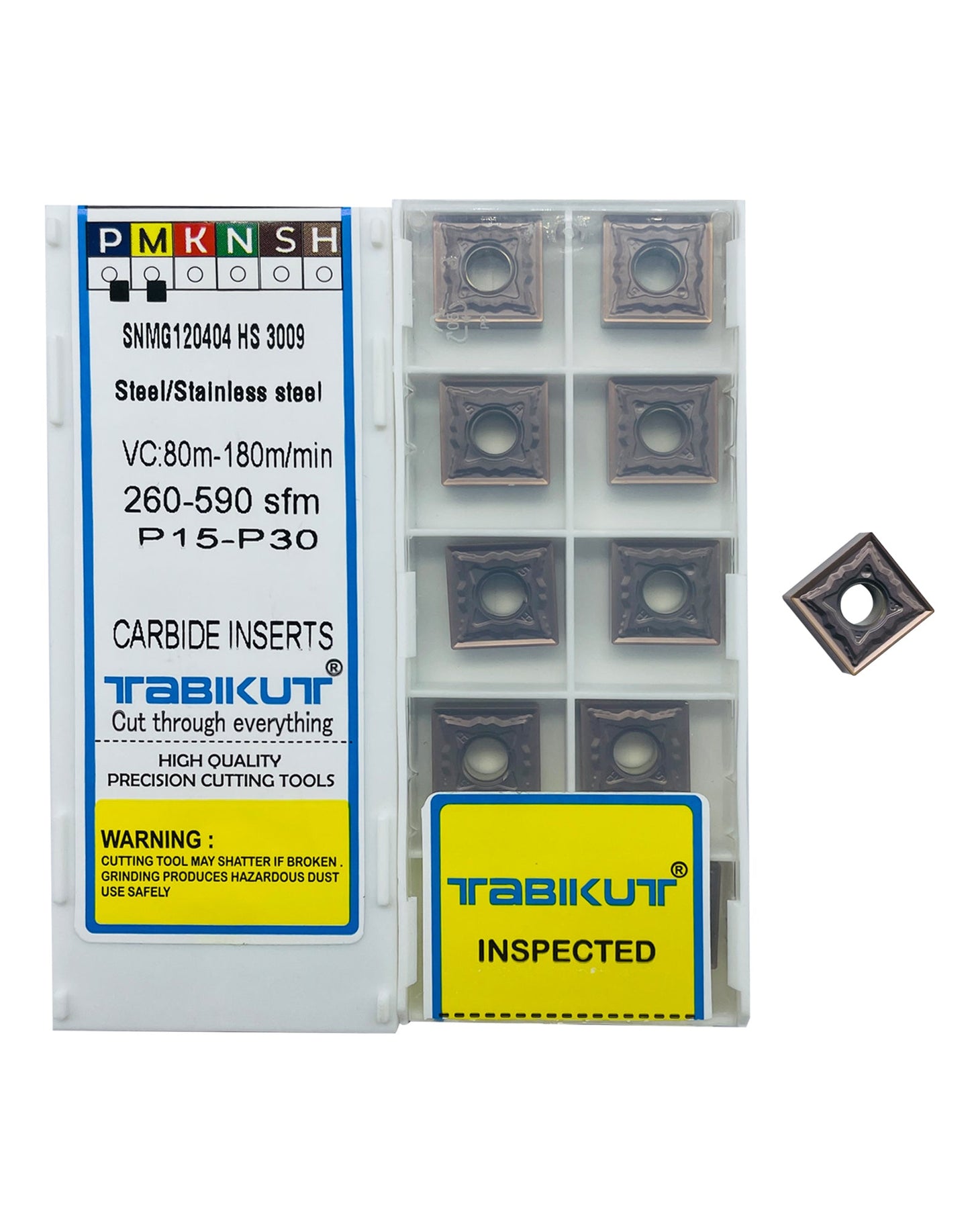 SNMG120404/08 HA/HS3009 Chipbreaker Insert Steel Grade Pack Of 10