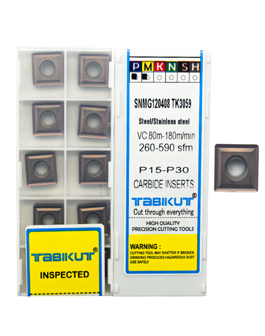 SNMG120408 TK3059 Chipbreaker Insert Steel Grade Of Pack Of 10