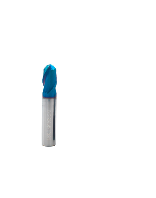 8 mm Carbide ballnose 65 HRC 2 Flutes PACK OF 1